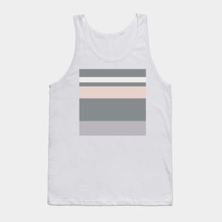 A gorgeous jumble of Very Light Pink, Grey, Silver and Light Grey stripes. Tank Top